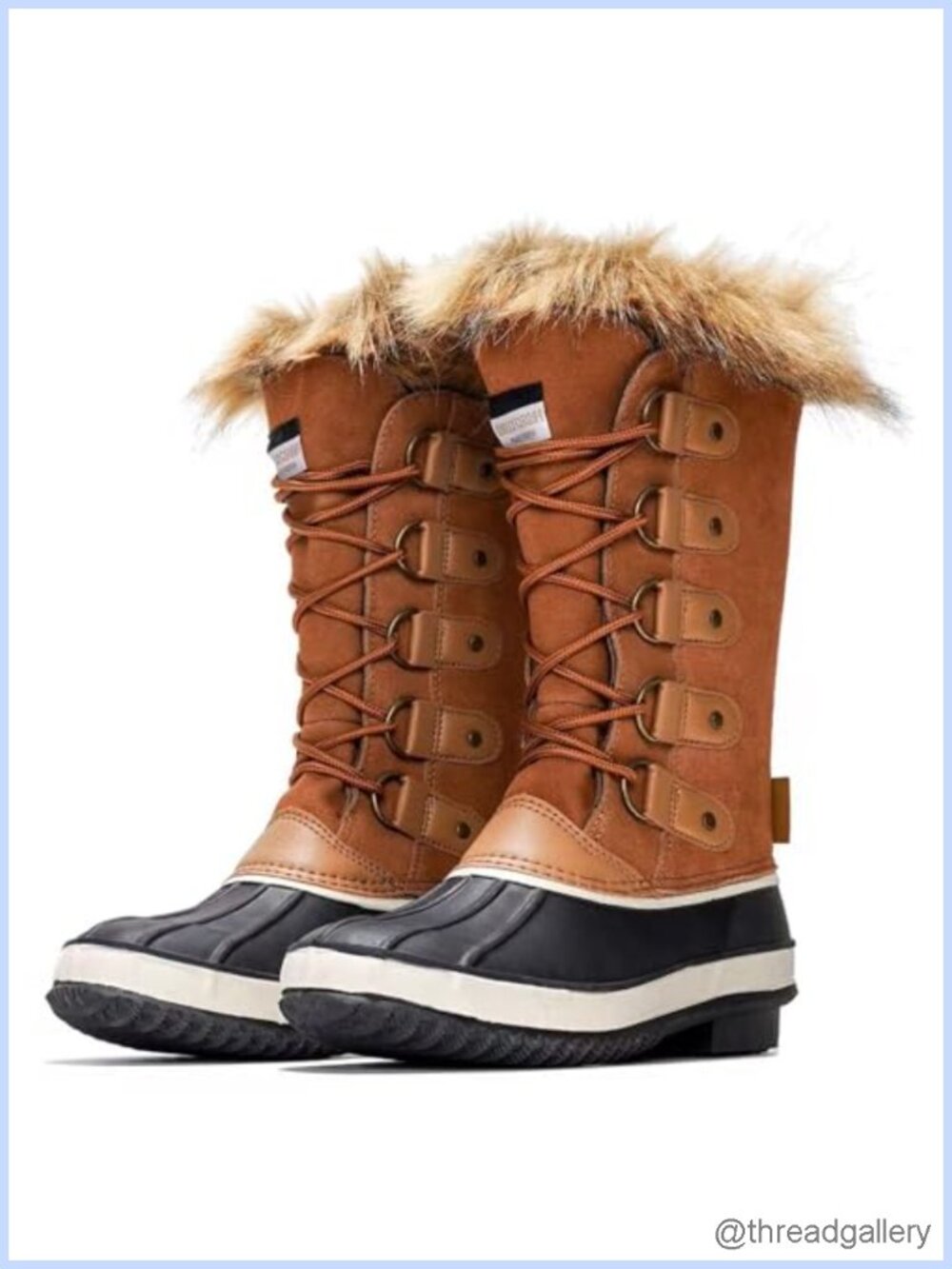 Genuine Leather Waterproof Fur Lined Snow Boots Women Memory Foam Non-Slip